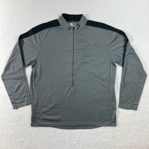 RLX Polo Sport Men's Gray Quarter Zip Pullover Performance Jacket Size L VTG NWT